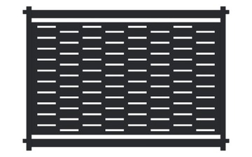 Przęsła perforowane malowane do ogrodzeń łupanych