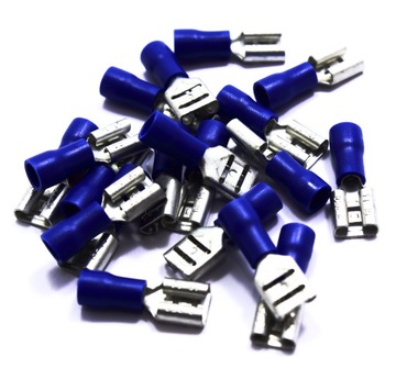 KONEKTOR IZOLOWANY ŻEŃSKI NIEBIESKI 6,4mm 100SZT