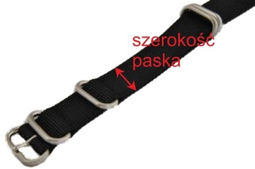 Pasek do zegarka w stylu NATO nylon gruby 24 mm