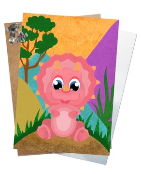 PLAKAT A4 DINOZAURY OBRAZEK DLA DZIECKA ANTYRAMA