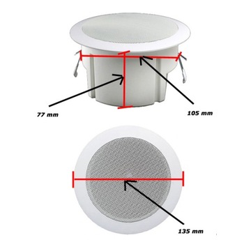 ПОТОЛОЧНЫЙ ЗВУК АУДИОСИСТЕМА 13 см BLUETOOTH MP3 AUX