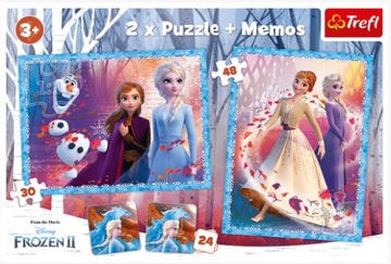 G154 Trefl puzzle 2w1 z memos, Tajemnicza Kraina