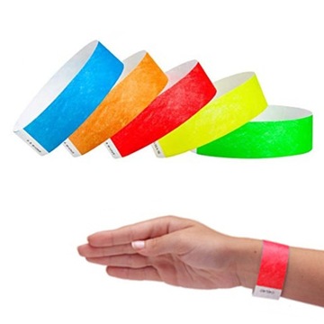 БУМАЖНЫЕ БРАЛЕТЫ TYVEK, ЦВЕТА, НАБОР 100 ШТ.