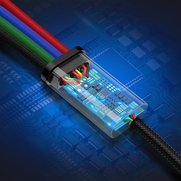КАБЕЛЬ BASEUS FAST CABLE 3.5A 4in1 Lightning 2x USB C micro USB STRONG CABLE 1.2