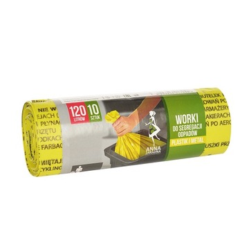 WORKI DO SEGREGACJI ODPADÓW PLASTIK I METAL/10 SZT