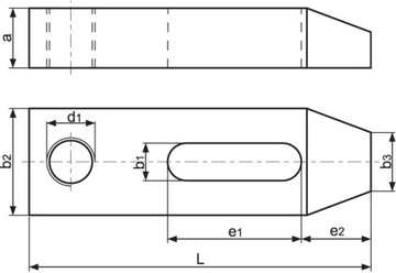 ŁAPA DOCISKOWA PROSTA RLF - M20 - 160MM DOCISK