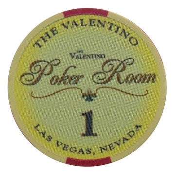 SUN-FLY Żeton Valentino Poker Ceramika Nominał 1