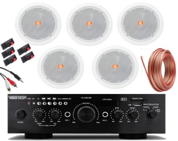 NAGŁOŚNIENIE SUFITOWE JBL 13cm RADIO USB BLUETOOTH