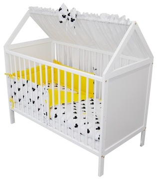Комплект детской кроватки 2-в-1, Дом Ясь, белый, 120x60 см, постельное белье