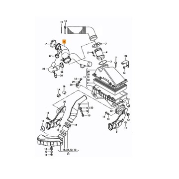 ШЛАНГ ВОЗДУШНОГО ФИЛЬТРА ТРУБКА SEAT SKODA VW 1.6