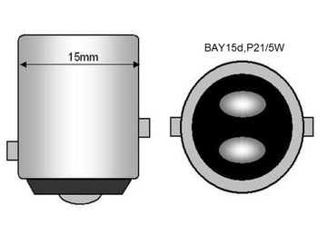 СВЕТОДИОДНАЯ ЛАМПА OSRAM P21/5W БЕЛАЯ M-TECH 21xSMD