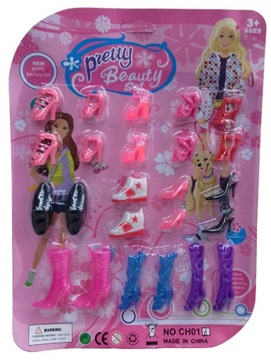 Buty Buciki dla Lalki 12 Par Zestaw