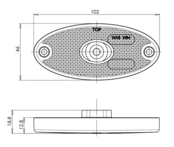 СВЕТОДИОДНЫЙ ГАБАРИТНЫЙ ФОНАР ОРАНЖЕВЫЙ LED W64