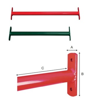 Металлическая ручка-штанга 60 см для детской площадки.