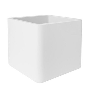kwadratowe białe donice PURE Soft Brick 40x40/40