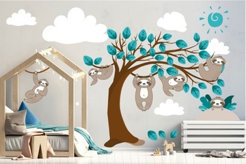 наклейки для детей, настенные ёлки ​​240