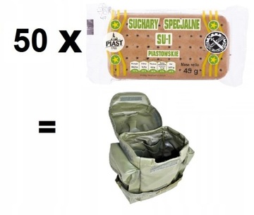 ORYG. SUCHARY WOJSKOWE SU-1 45g + GRATIS TORBA