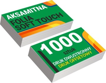 AKSAMITNE Wizytówki foliowane SOFT TOUCH 1000 szt.