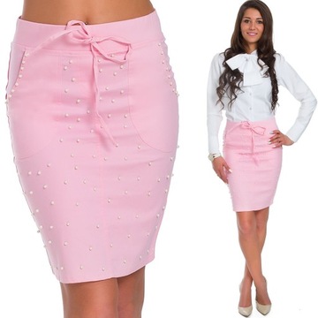 119__roz_L__OŁÓWKOWA SPÓDNICA Z PEREŁKAMI