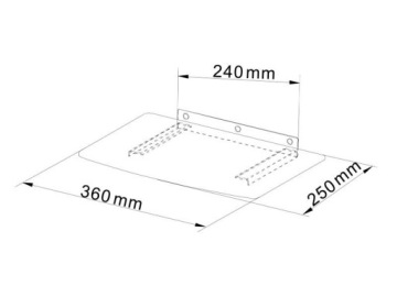 СТЕКЛЯННАЯ ПОЛКА ДЛЯ ТЕЛЕВИЗОРА ДЛЯ DVD-ТЮНЕРА-ДЕКОДЕРА