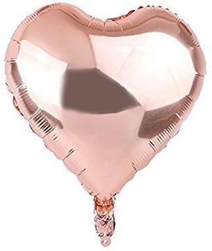 Balon foliowy SERCE ROSE GOLD balony na hel 45cm
