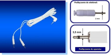 PRZEWODY: MINI JACK (3,5 mm) na 2 x PIN (2 mm)