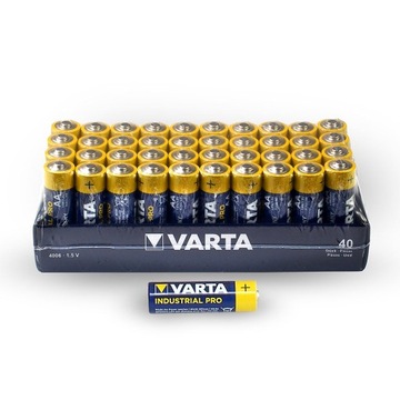 40X ЩЕЛОЧНЫЕ батарейки LR6/AA VARTA INDUSTRIAL