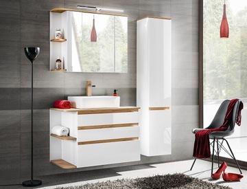 PLATINUM 800 Высокий шкаф Comad белый глянец