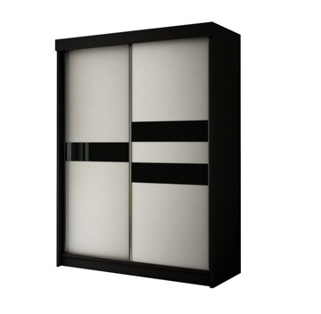 Szafa przesuwna 120cm Czarno - Biała + Lacobel!