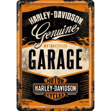 Открытка-табличка HARLEY-DAVIDSON, металлическая карточка