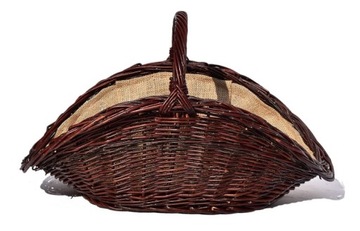 Wiklinowy kosz na drewno do kominka 58cm WIKLINA