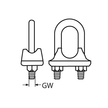 CABLE CLAMP для тросов из нержавеющей стали INOX кислотостойкий V4 8мм 20шт.