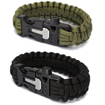 BRANSOLETA KRZESIWO GWIZDEK OUTDOOR PARACORD 'M'