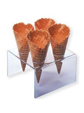 Stojak podajnik na wafelki lody 4 otwory plexi