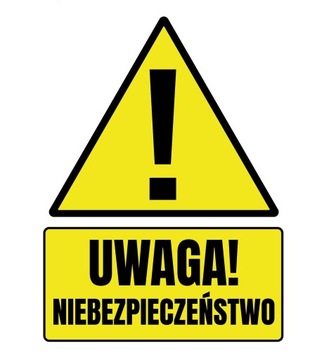 NAKLEJKA ZAKAZ OSTRZEGAWCZA wstępu przjescia