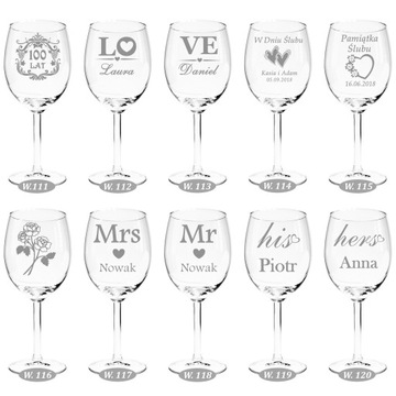 Свадебный подарок на годовщину свадьбы Бокалы с гравировкой