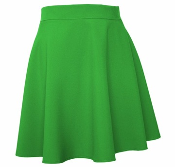 ZIELONA SPÓDNICA SPÓDNICZKA ROZKLOSZOWANA 32 XXS