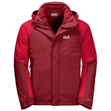 JACK WOLFSKIN KURTKA STETING 3W1 + CZAPKA RED M