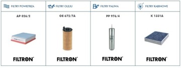 BMW 1 F20 F21 114D 95KM B37D15A SADA 4 FILTRŮ FILTRON UHLÍKOVÝ
