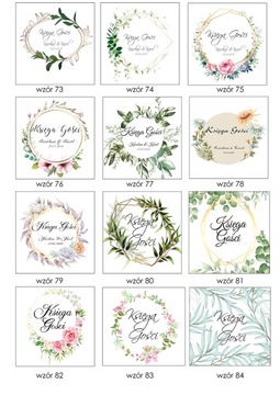 Księga gości WESELNYCH białe kartki ślub nadruk