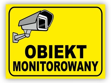 OBIEKT MONITOROWANY TABLICZKA PCV 40x30