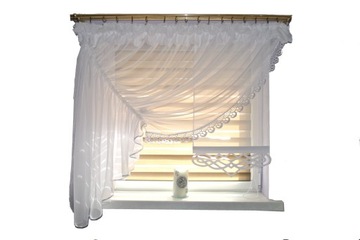 Gotowa firanka GIPIURA Z AŻUREM 400/150 AŻUR 50 CM