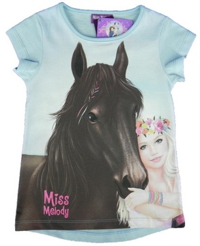 MISS MELODY bluzka tunika koń dłuższy tył 104 110
