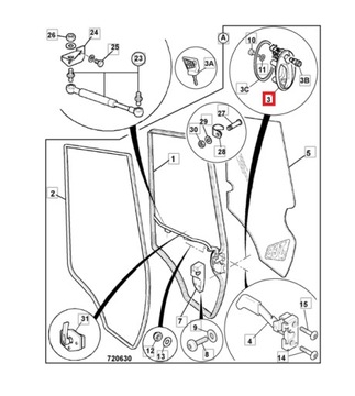РУЧКА ДВЕРИ ЛЕВАЯ КАБИНА JCB 3CX 4CX 331/43118 КАБИНА P21
