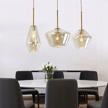 LAMPA SUFITOWA WISZĄCA SZKLANA MODNE KOLORY