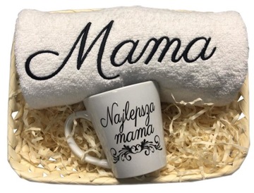 PREZENT DLA MAMY RĘCZNIK + KUBEK DZIEŃ MAMY ŚWIĘTA