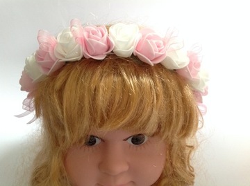 ПОЯСТ С ЦВЕТАМИ РОЗОВЫЕ БЕЛЫЕ РОЗЫ, универсальный размер