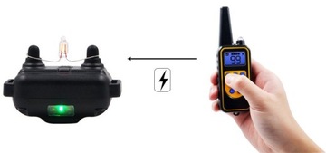 Электрический ошейник для дрессировки собак 800М, пульт дистанционного управления, ремень, подушечки, лампочка