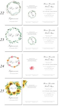 Приглашения на свадьбу ЭКО конверт с цветами СХЕМЫ