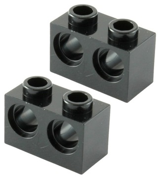 22101 LEGO 32000 - technic brick 1x2 - czarny 2szt